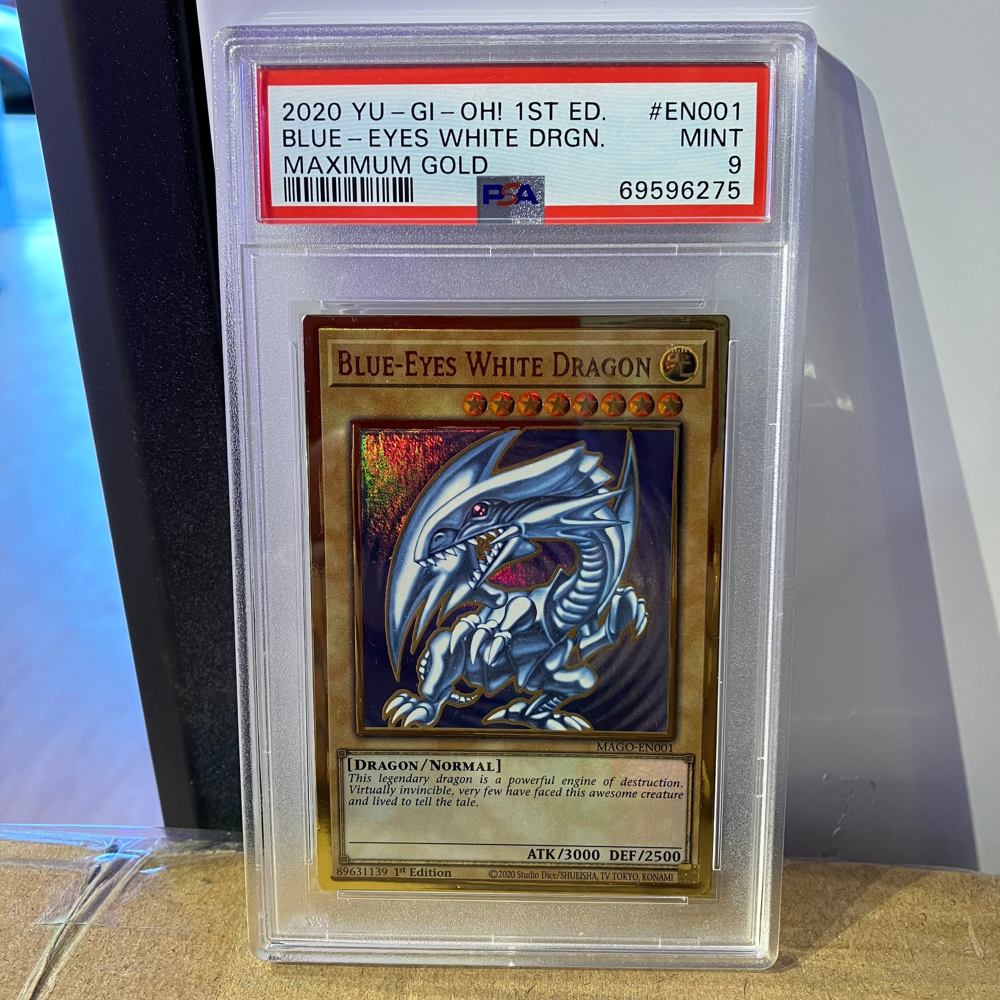 2020 Yu-Gi-Oh 1st Edition Blue-Eyes White Dragon Maximum Gold (PSA Grade 9) - Yu-Gi-Oh TCG