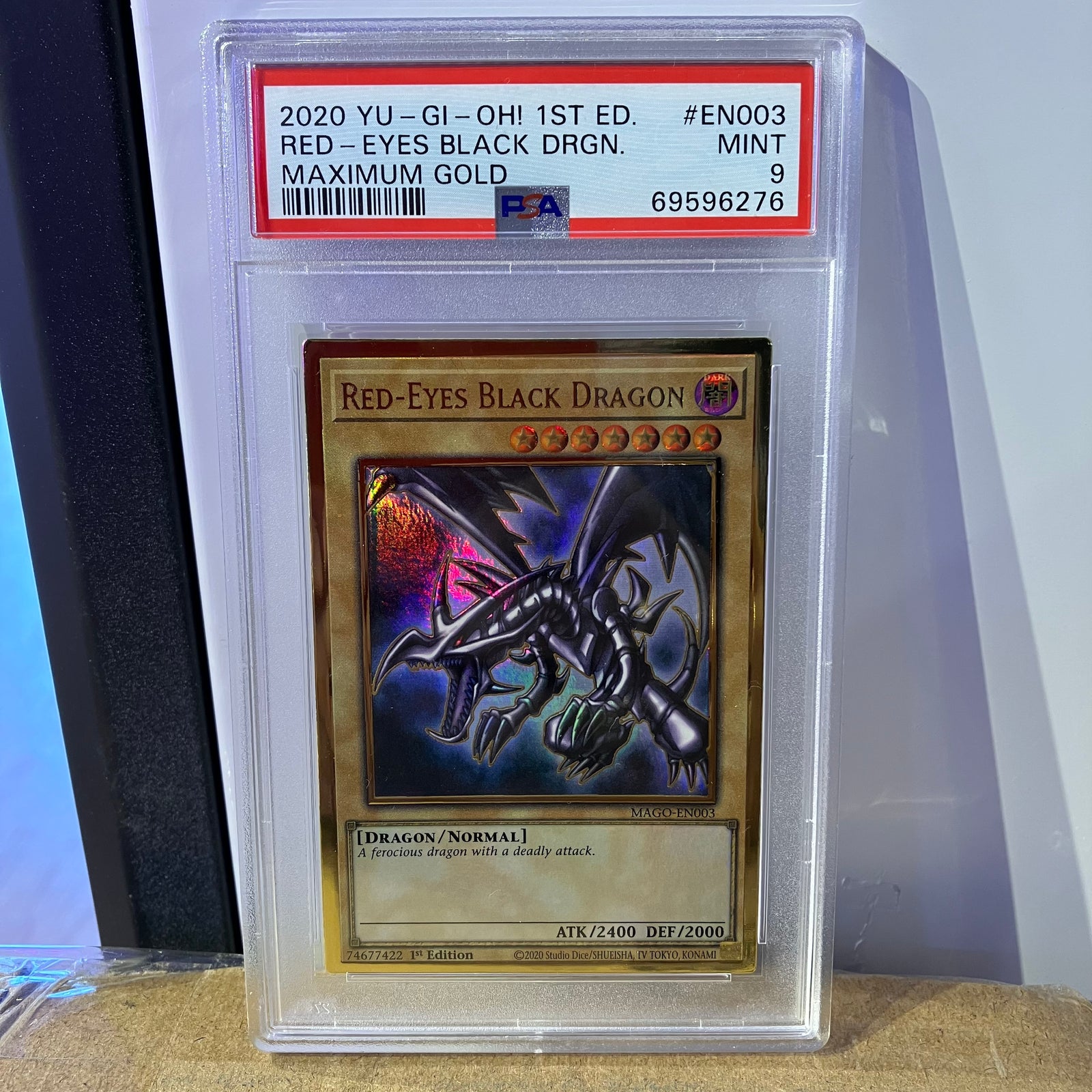 2020 Yu-Gi-Oh 1st Edition Red-Eyes Black Dragon Maximum Gold (PSA Grade 9) - Yu-Gi-Oh TCG