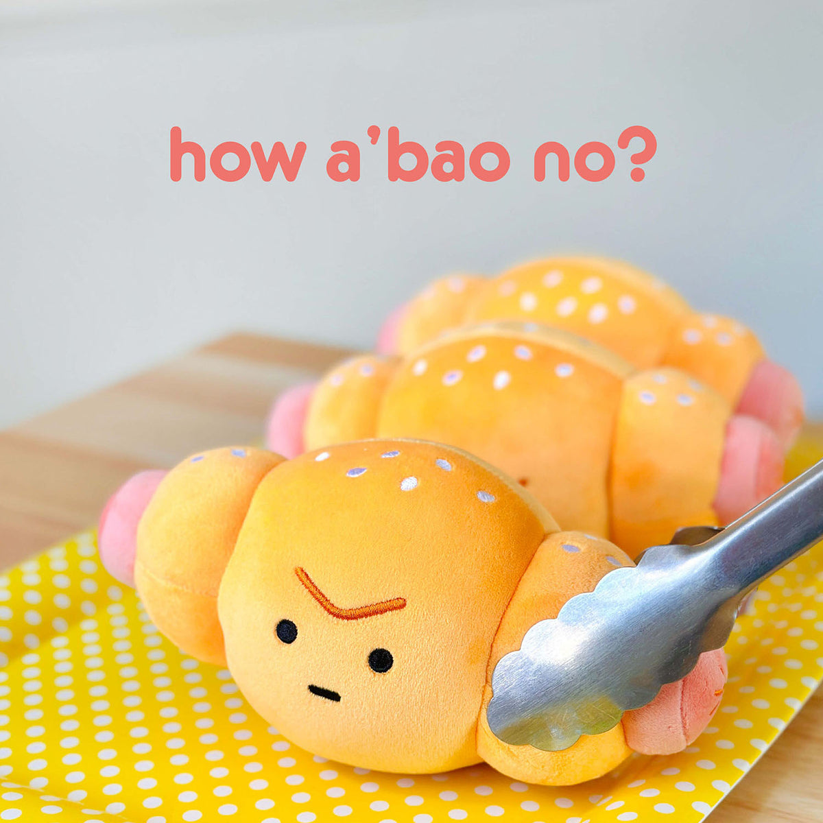 Sebastian the Sausage Bao Plushie by Queenie's Cards