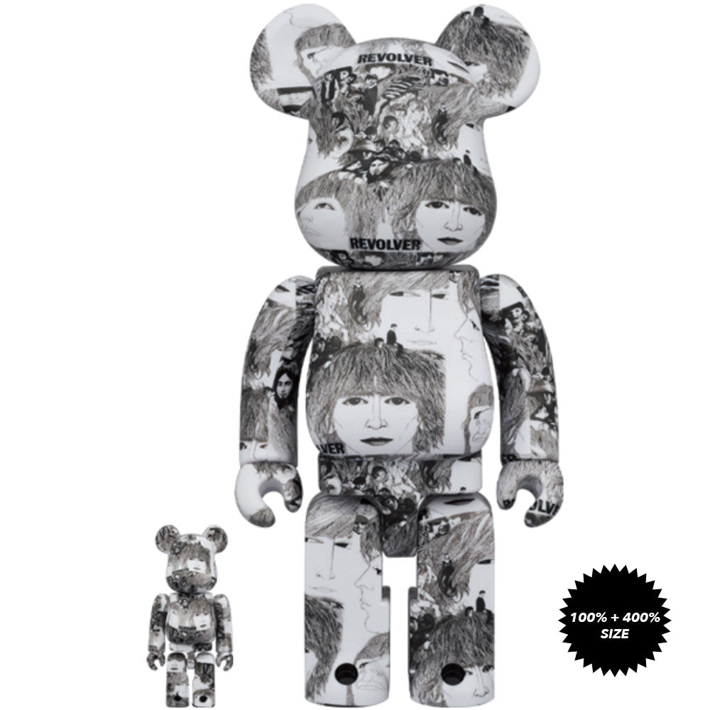 The Beatles: Revolver 100% + 400% Bearbrick Set by Medicom Toy