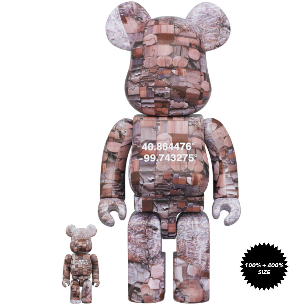 Benjamin Grant OVERVIEW Nebraska 100% + 400% Bearbrick Set by Medicom Toy