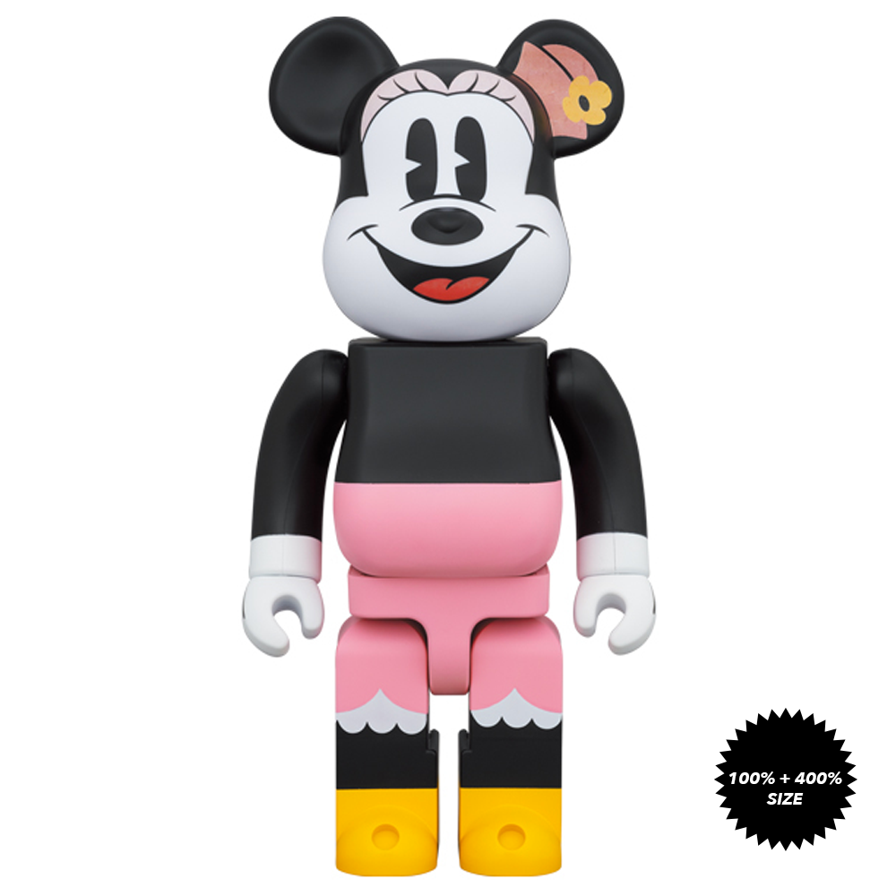 Be@rbrick Minnie Mouse 100% & 400% Collectible Figure Set by