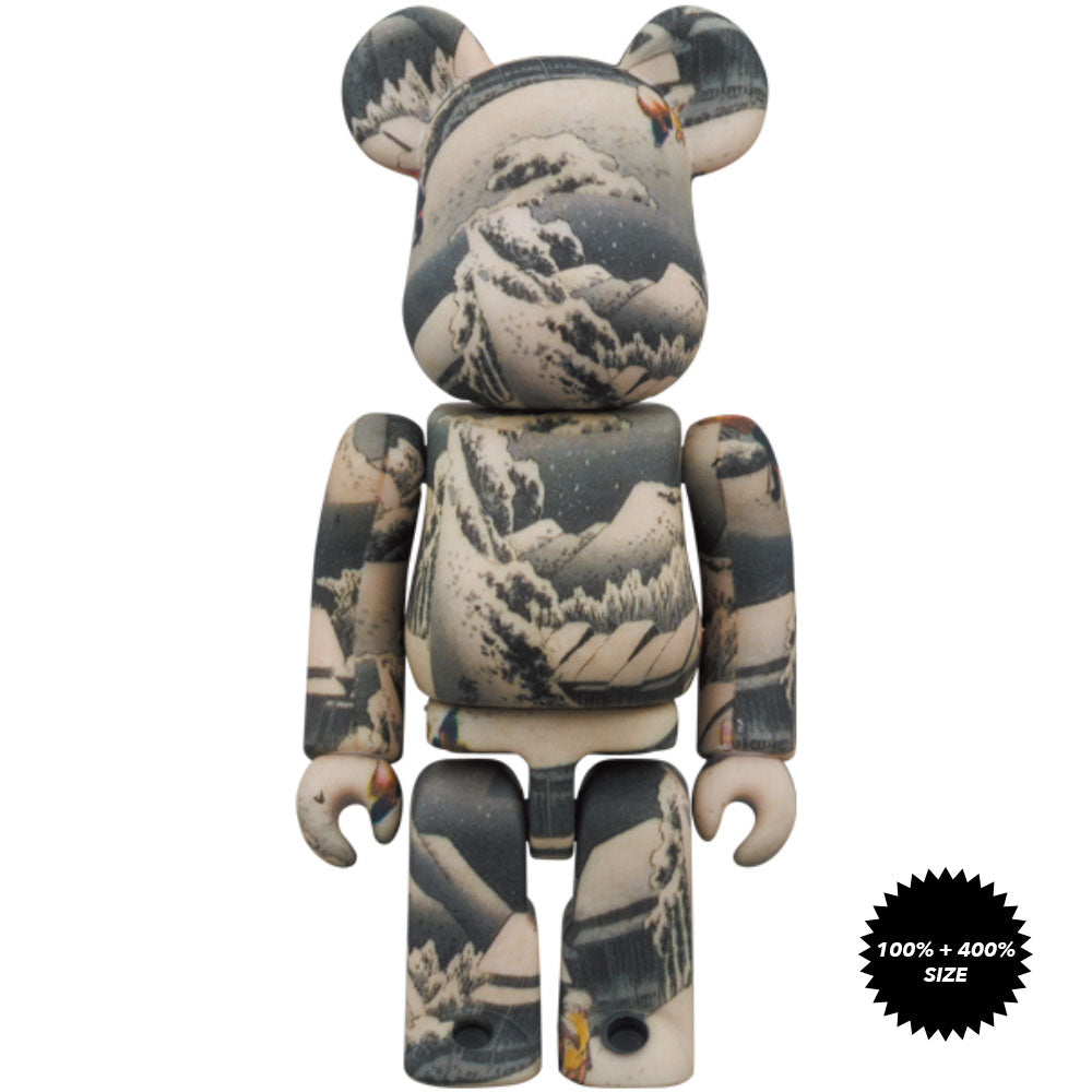 Hiroshige Utagawa "53 Stations of the Tokaido" Kanbara 100% + 400% Bearbrick Set by Medicom Toy