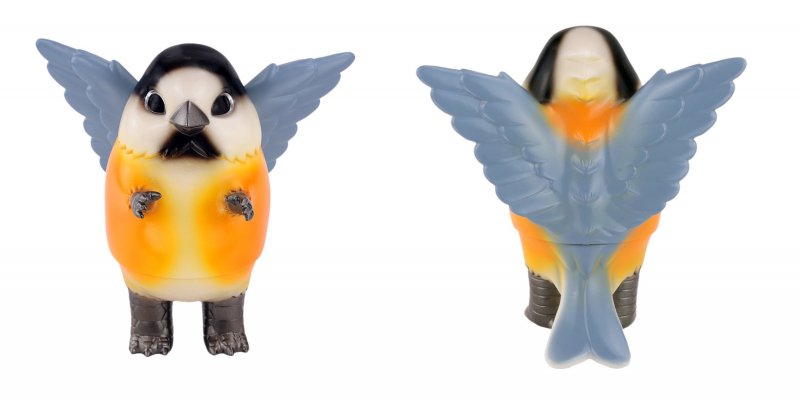 Pigora Yamagara Varied Tit Sofubi Art Toy by Konatsuya