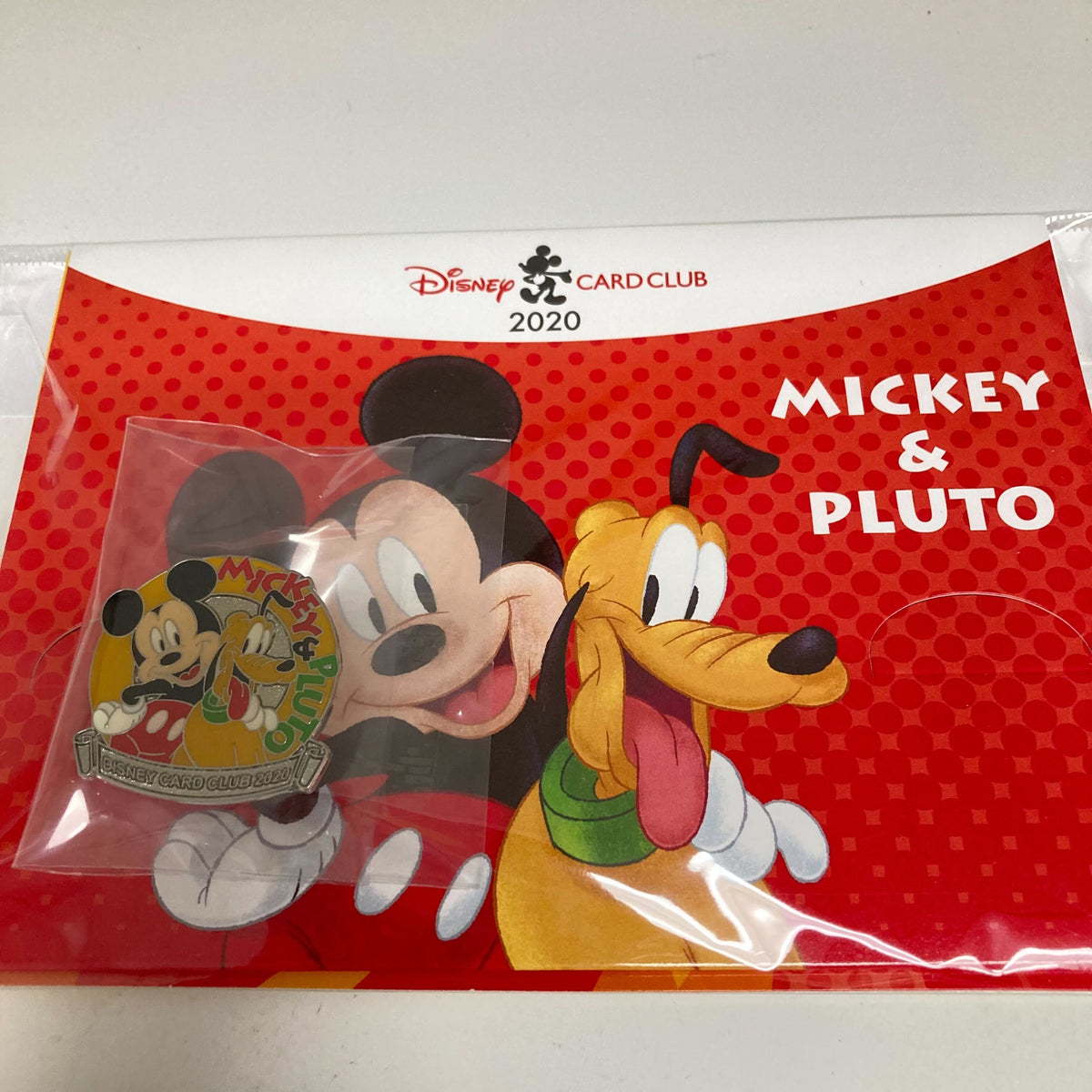 Mickey &amp; Pluto Pin - Disney Card Club 2020 Tokyo Disney