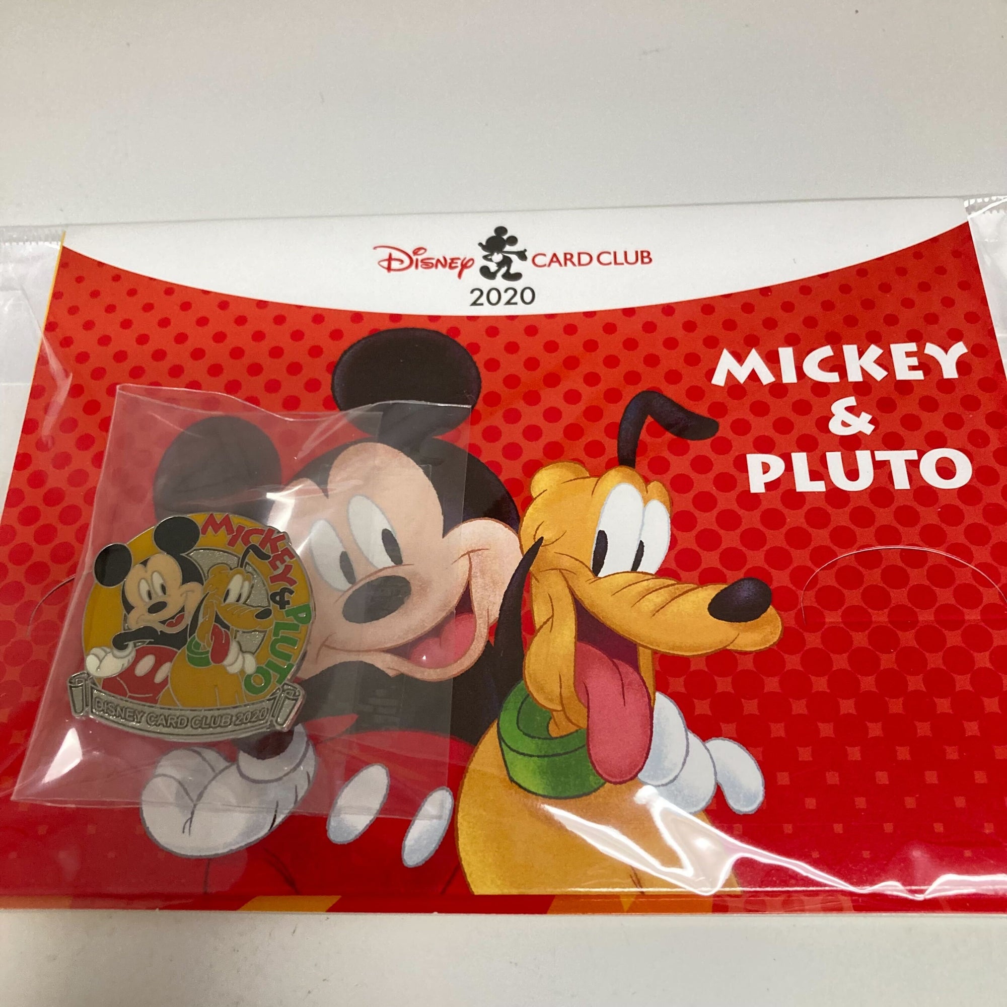 Mickey & Pluto Pin - Disney Card Club 2020 Tokyo Disney