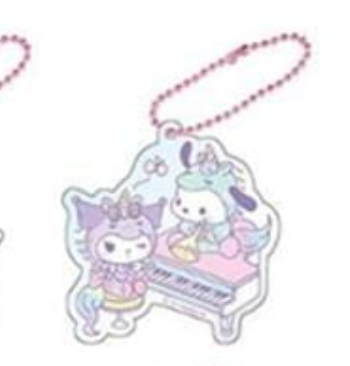 Pochacco and Kuromi - Sanrio Trading Luminous Acrylic Keychain Korea Exclusive