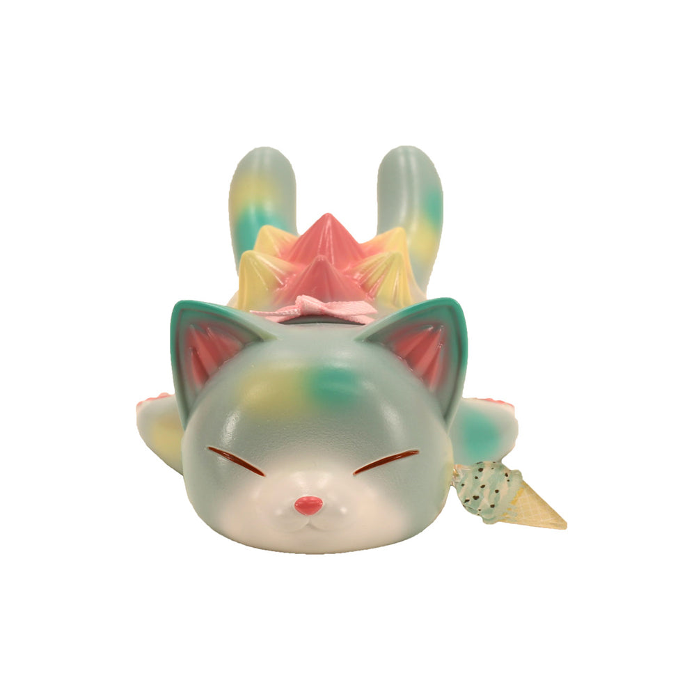 *Pre-order* Sleeping Negora Mint Ice Cream Sofubi Art Toy by Konatsuya