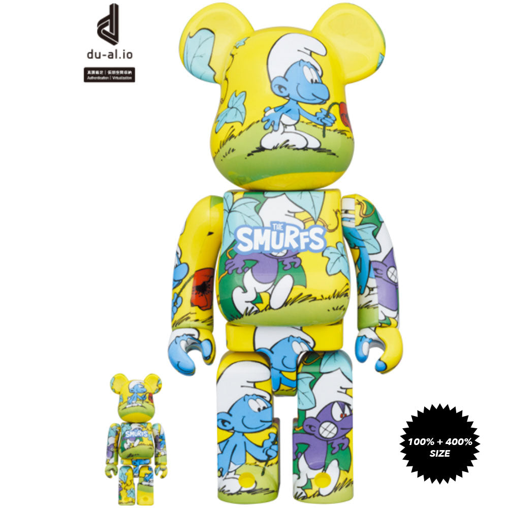 Bearbrick x The Smurfs (The Purple Smurfs) 100% & 400% Set