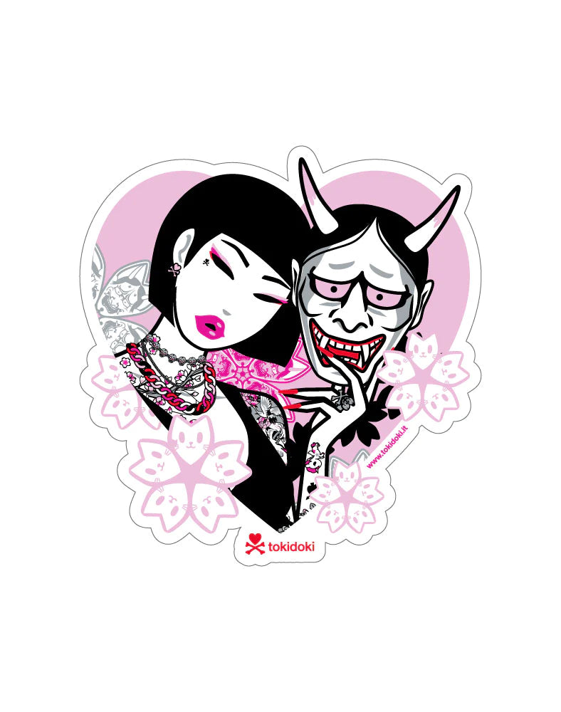 Hannya Girl Die Cut Sticker by Tokidoki