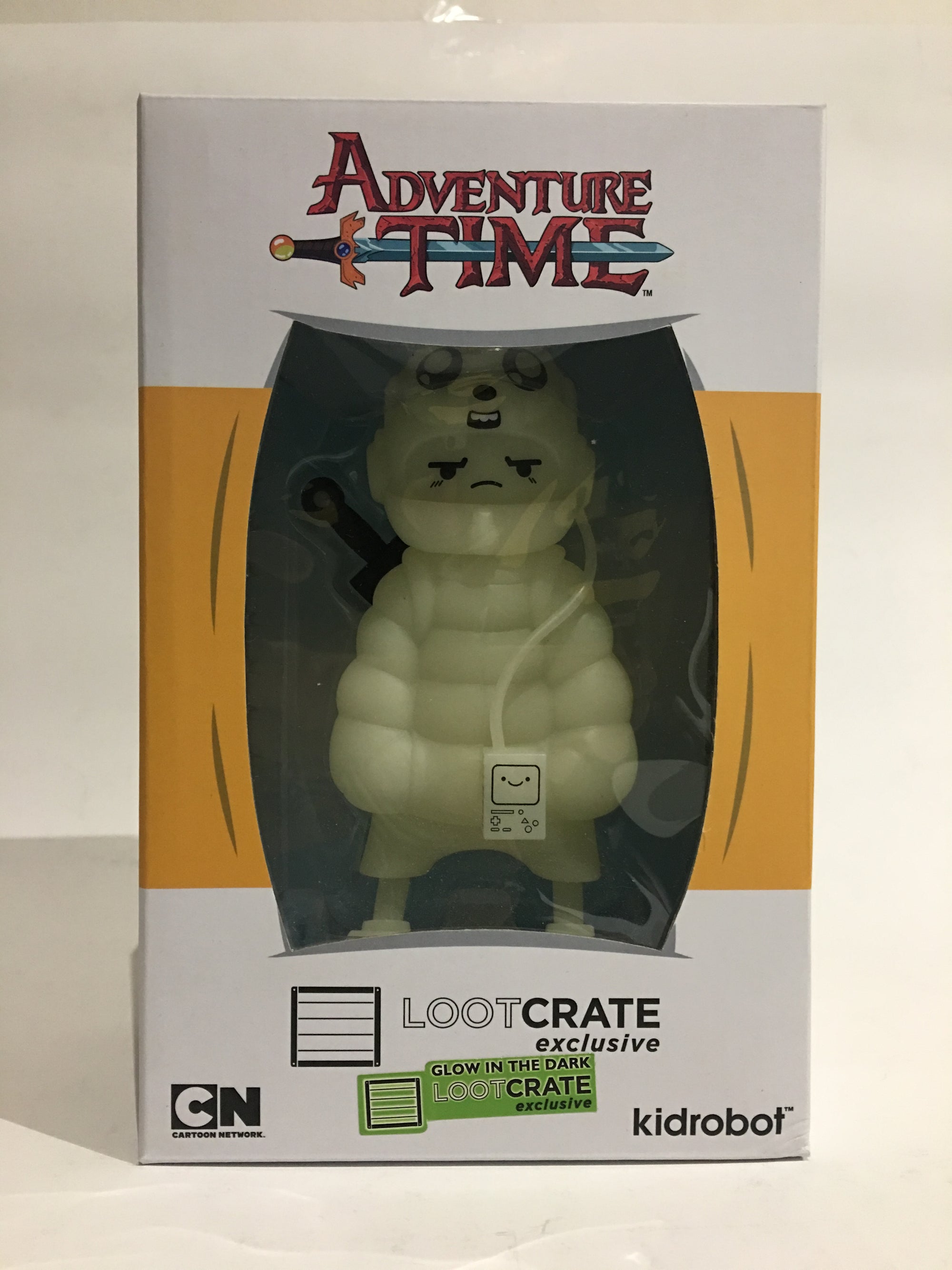 GID Puff Jake N Lil Finn Medium Figure by Kidrobot x Adventure Time - Loot Crate Exclusive