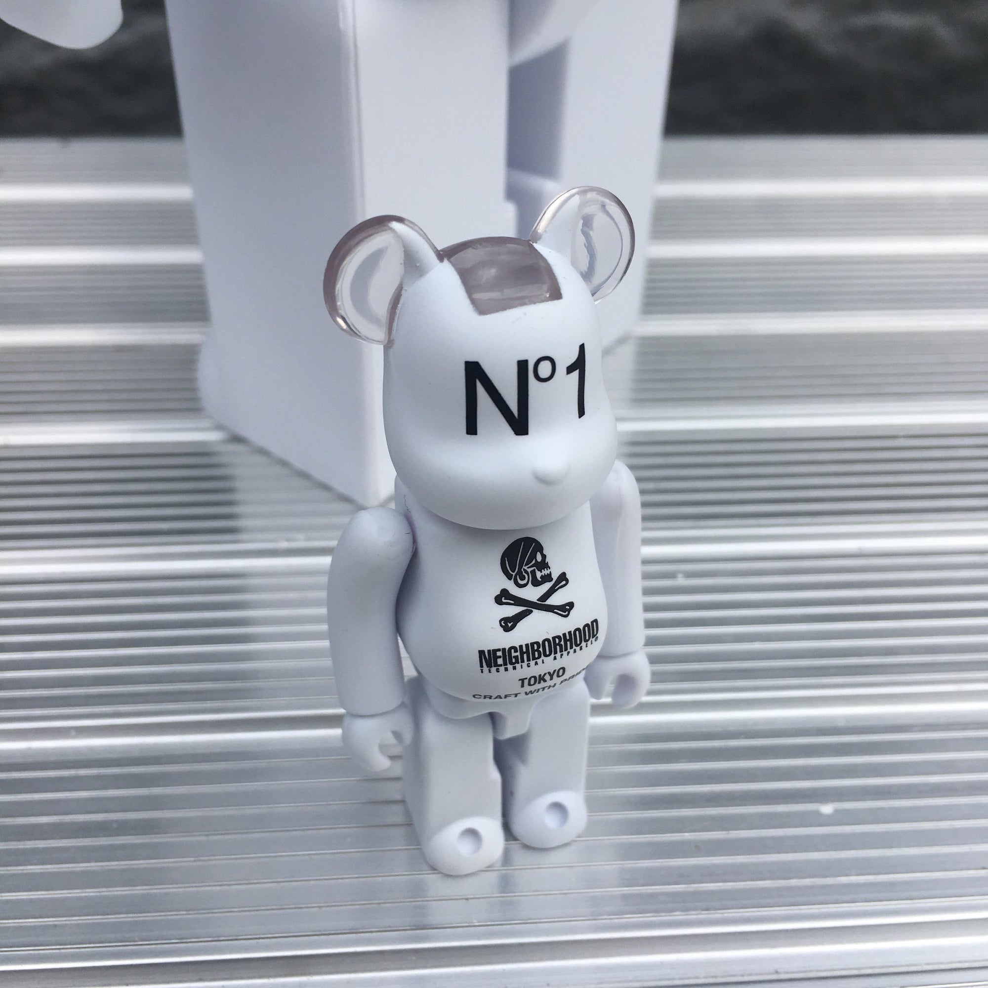 Neighborhood White 100% + 400% Bearbrick Set by Medicom Toy x Neighborhood