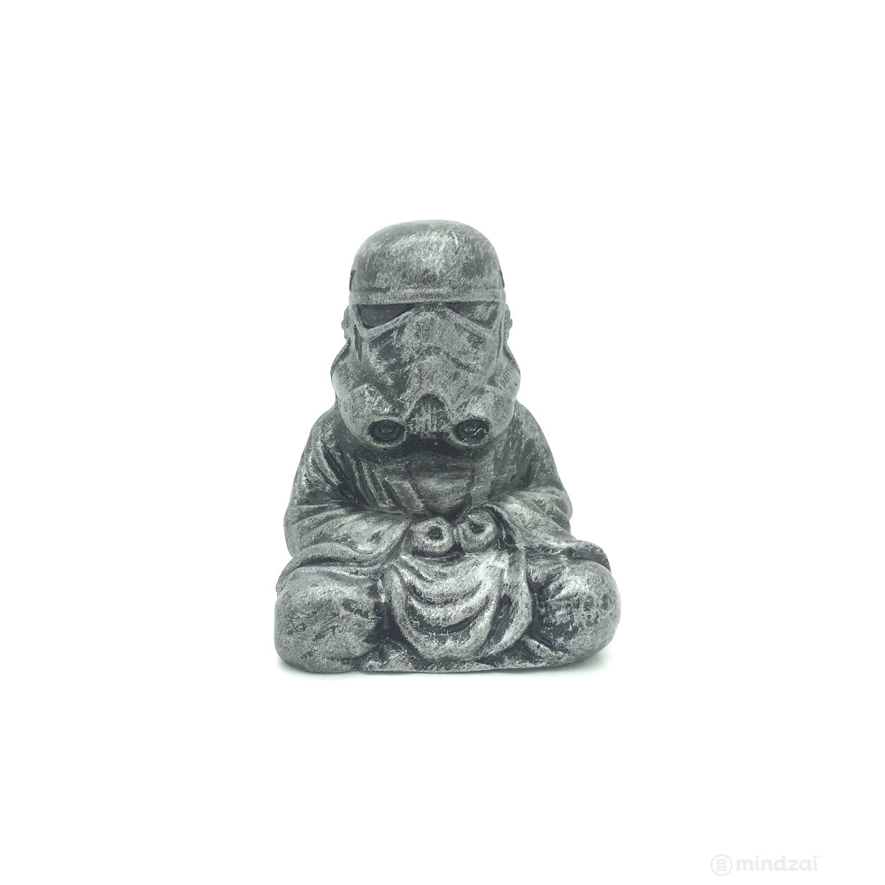Silver First Order Storm Trooper Buddha Bronze 4" Figure by Modulicious