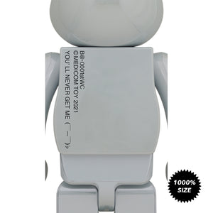 First Model (White Chrome Ver.) 1000% Bearbrick by Medicom Toy
