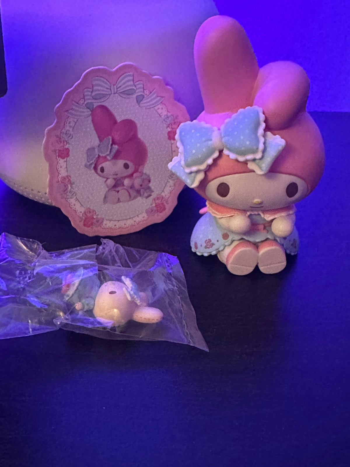 My Melody with Little White Bunny in Blue Dress - Sanrio My Melody Secret Forest Tea Party Series By Sanrio X Miniso - 1