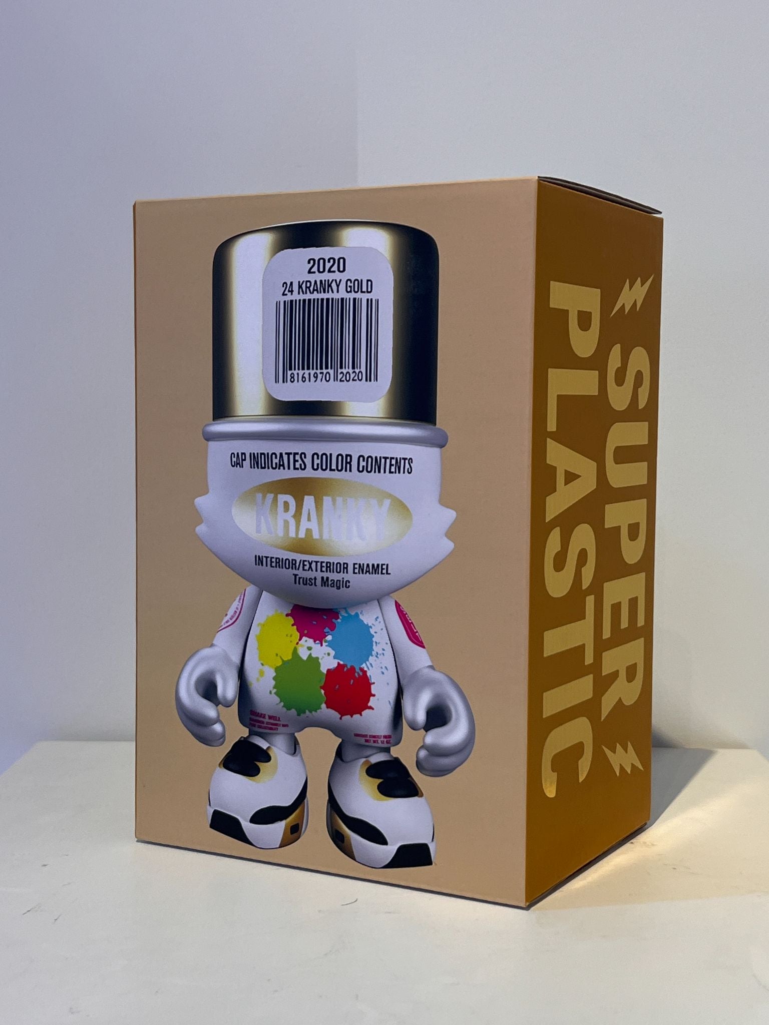 24 Kranky Gold SuperPlastic 8" SketOne Rattling SprayCan Figure - 1