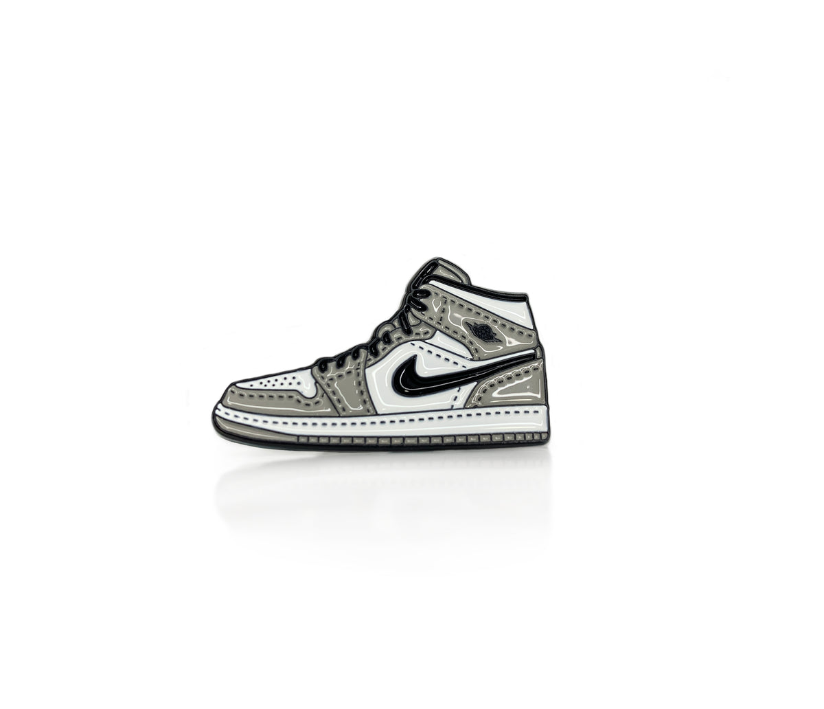 AJ1 Light Smoke Soft Enamel Pin by Shoobox