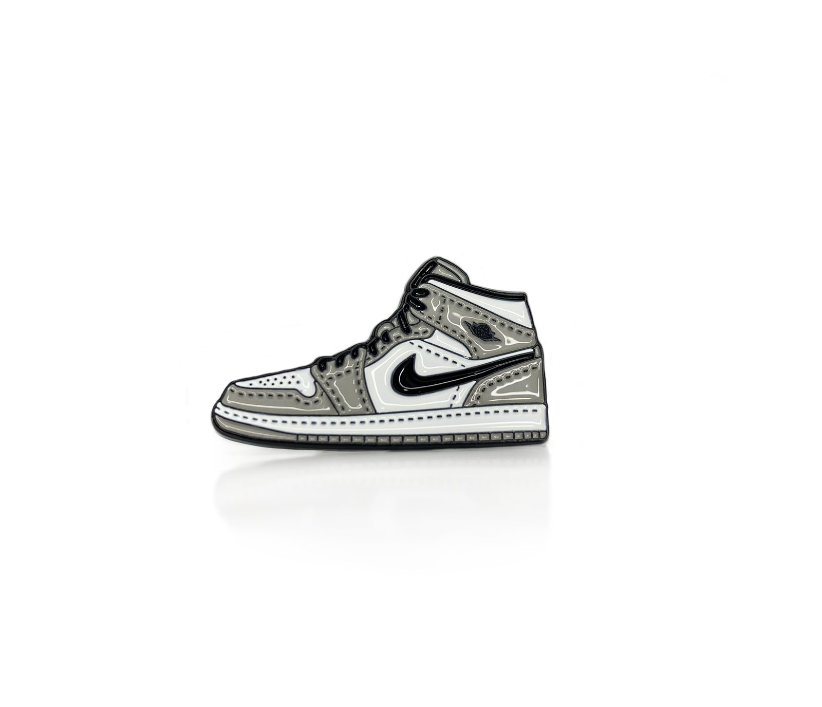 AJ1 Light Smoke Soft Enamel Pin by Shoobox