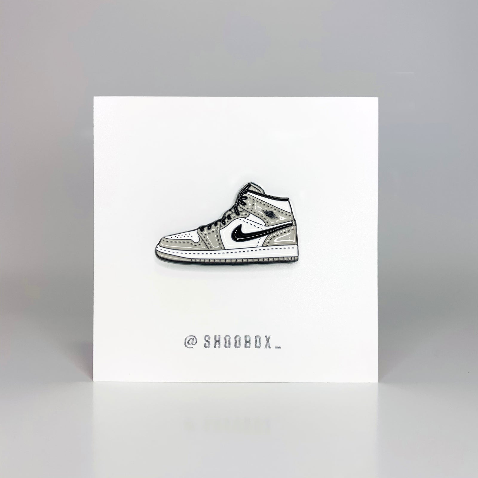 AJ1 Light Smoke Soft Enamel Pin by Shoobox