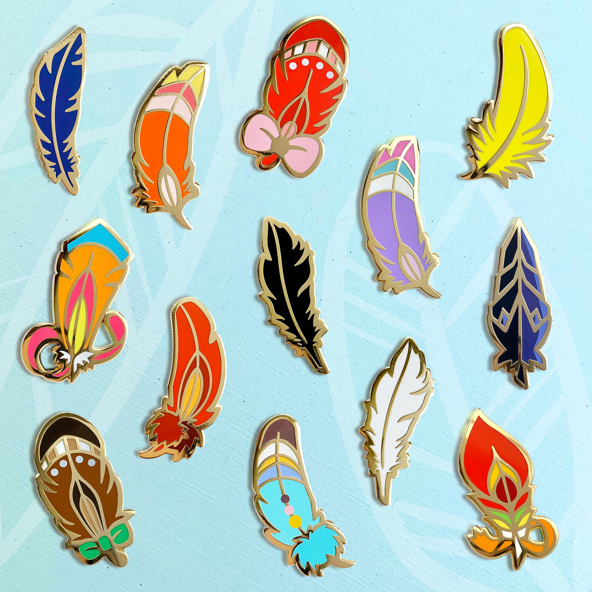 Rainbow Wing Feather Enamel Pin by Shumi Collective
