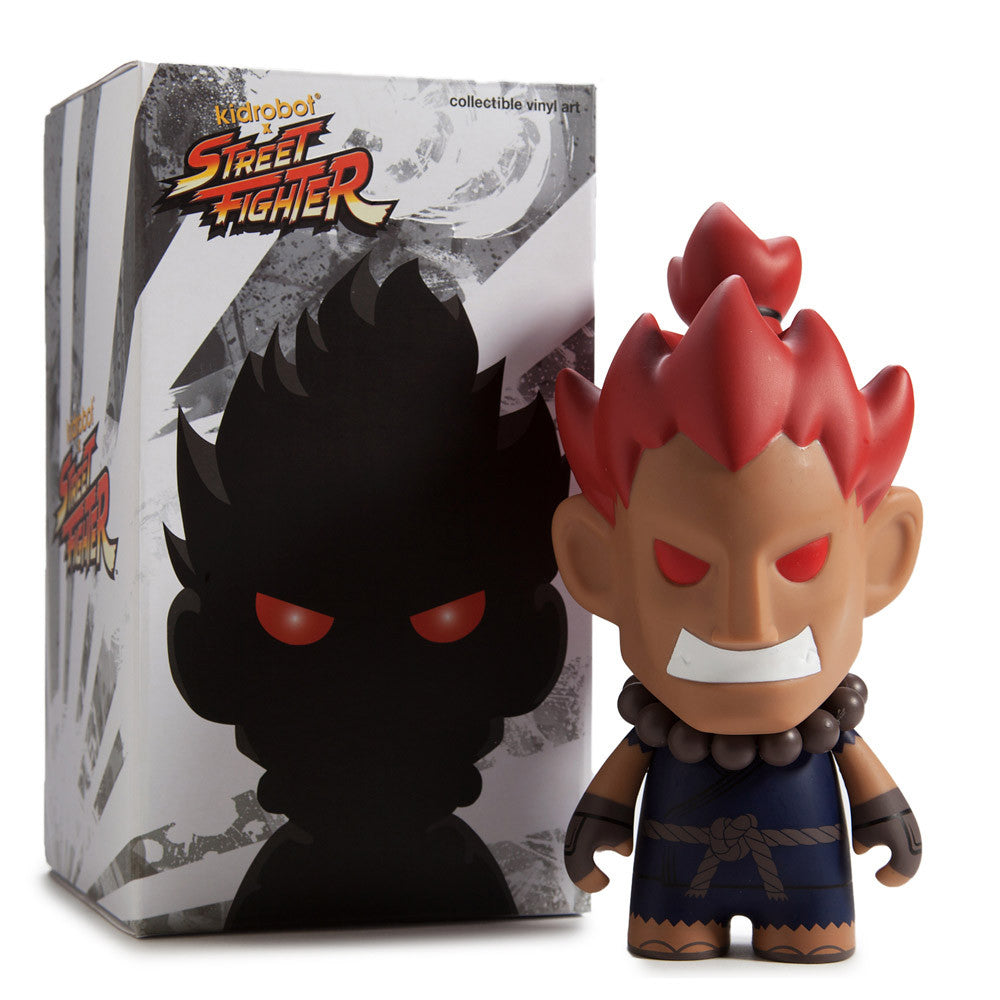 Street Fighter V Akuma Vinyl Toy Figure by Kidrobot x Capcom - Mindzai  - 1