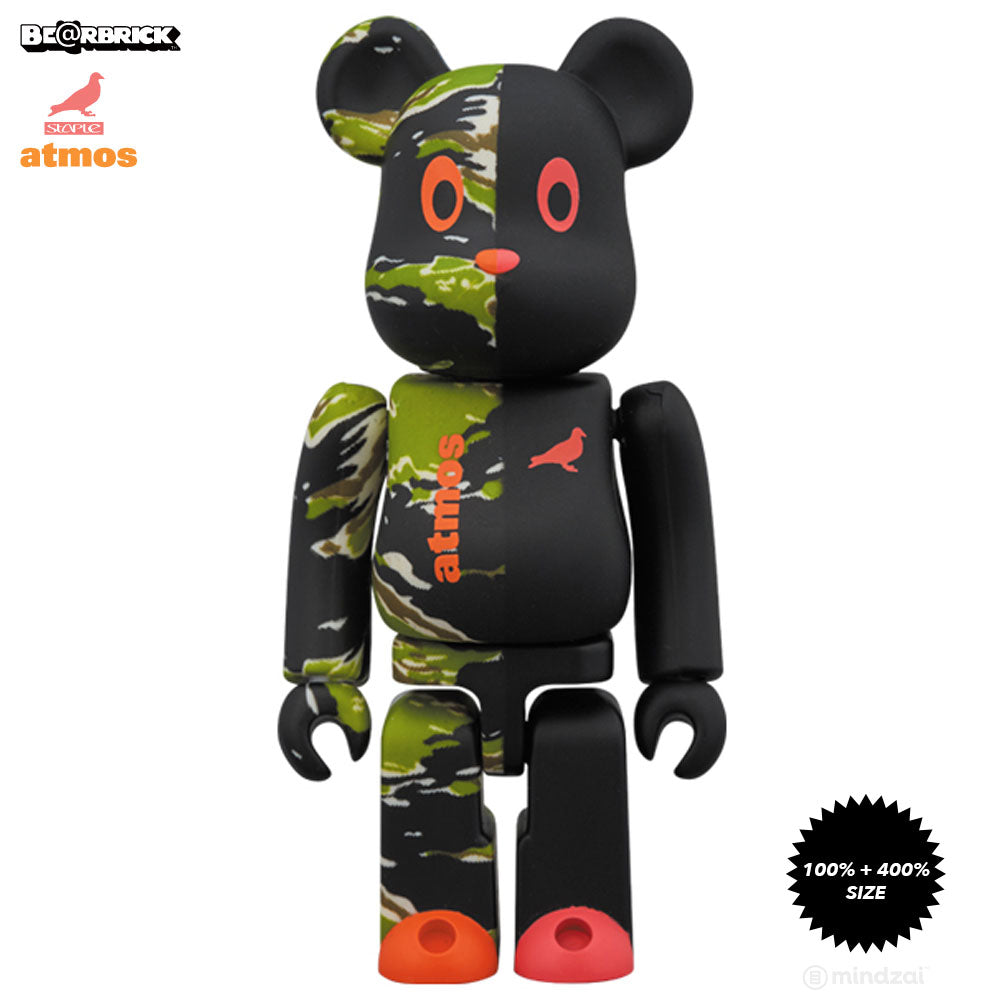 Atmos × Staple #2 Camo 100% + 400% Bearbrick by Medicom To