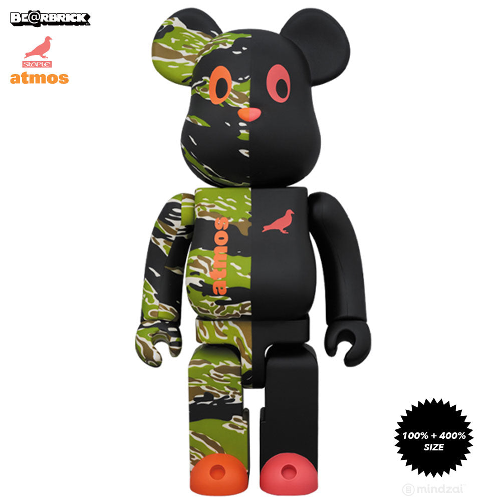 Atmos × Staple #2 Camo 100% + 400% Bearbrick by Medicom Toy