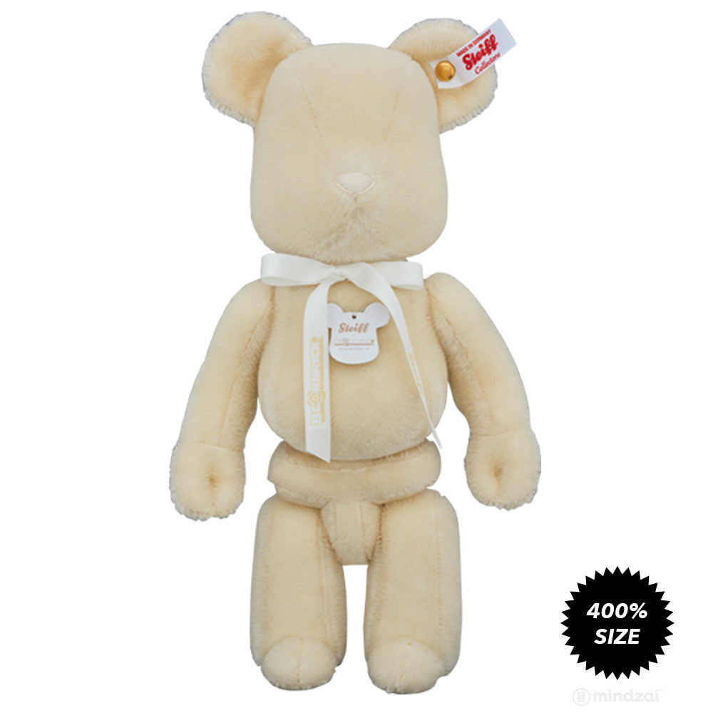 Bearbrick x Steiff Premium Teddy Bear Plush Toy - White Edition - Pre-order - Mindzai 