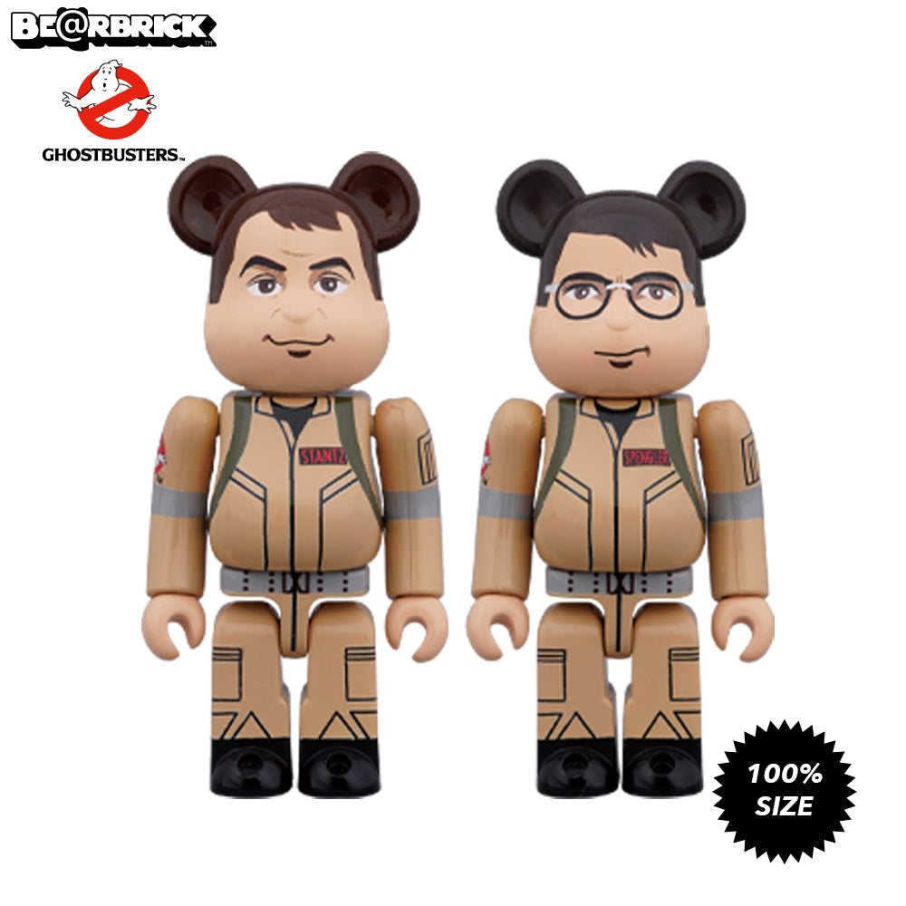 Raymond Stantz &amp; Egon Spengler Ghostbusters 100% Bearbrick 2-Pack by Medicom Toy