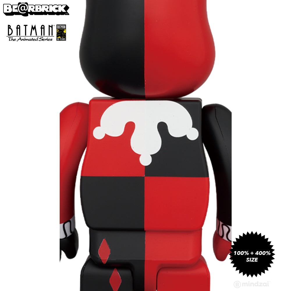 Harley Quinn Batman Animated 100% + 400% Bearbrick Set by Medicom Toy