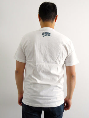 Navy Blue Helmut White T-shirt by Billionaire Boys Club - Mindzai  - 2