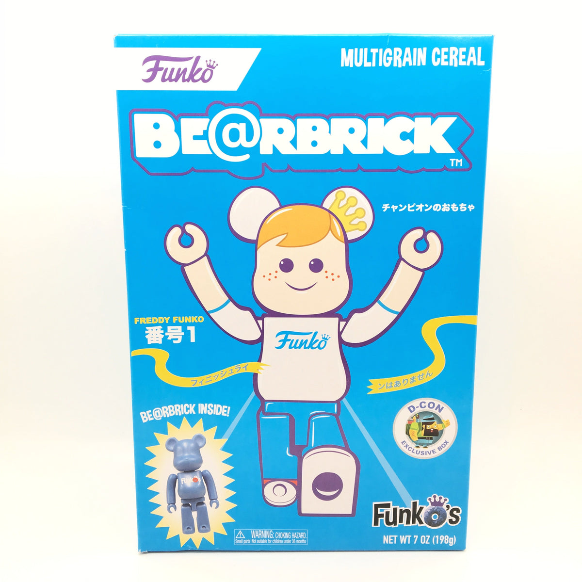 Bearbrick Funko&#39;s Cereal with 100% Bearbrick Figure Designer Con ( DCON ) Exclusive - Blue Box