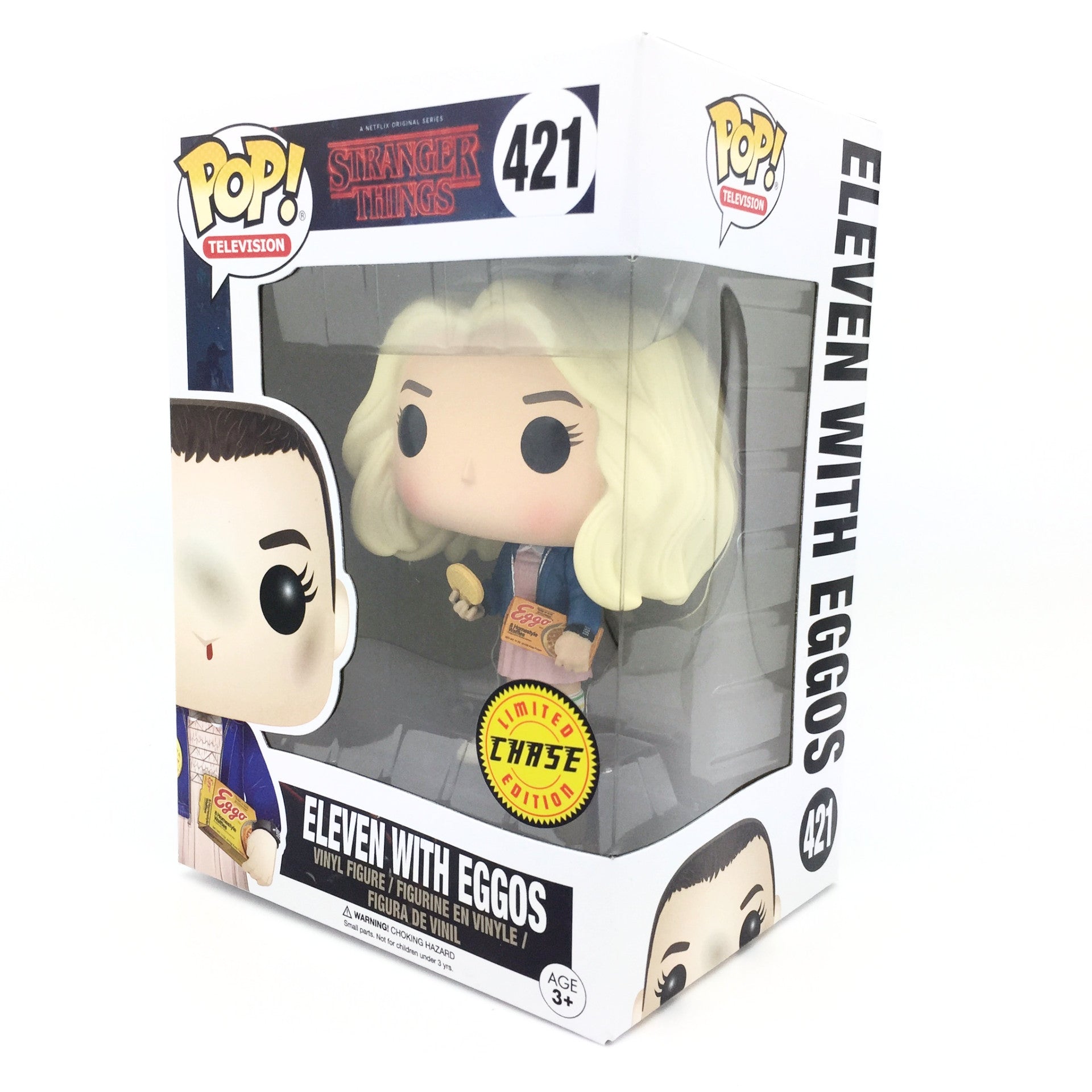 Stranger Things Eleven with Eggos Blonde Wig Limited Chase Edition POP Vinyl Figure by Funko