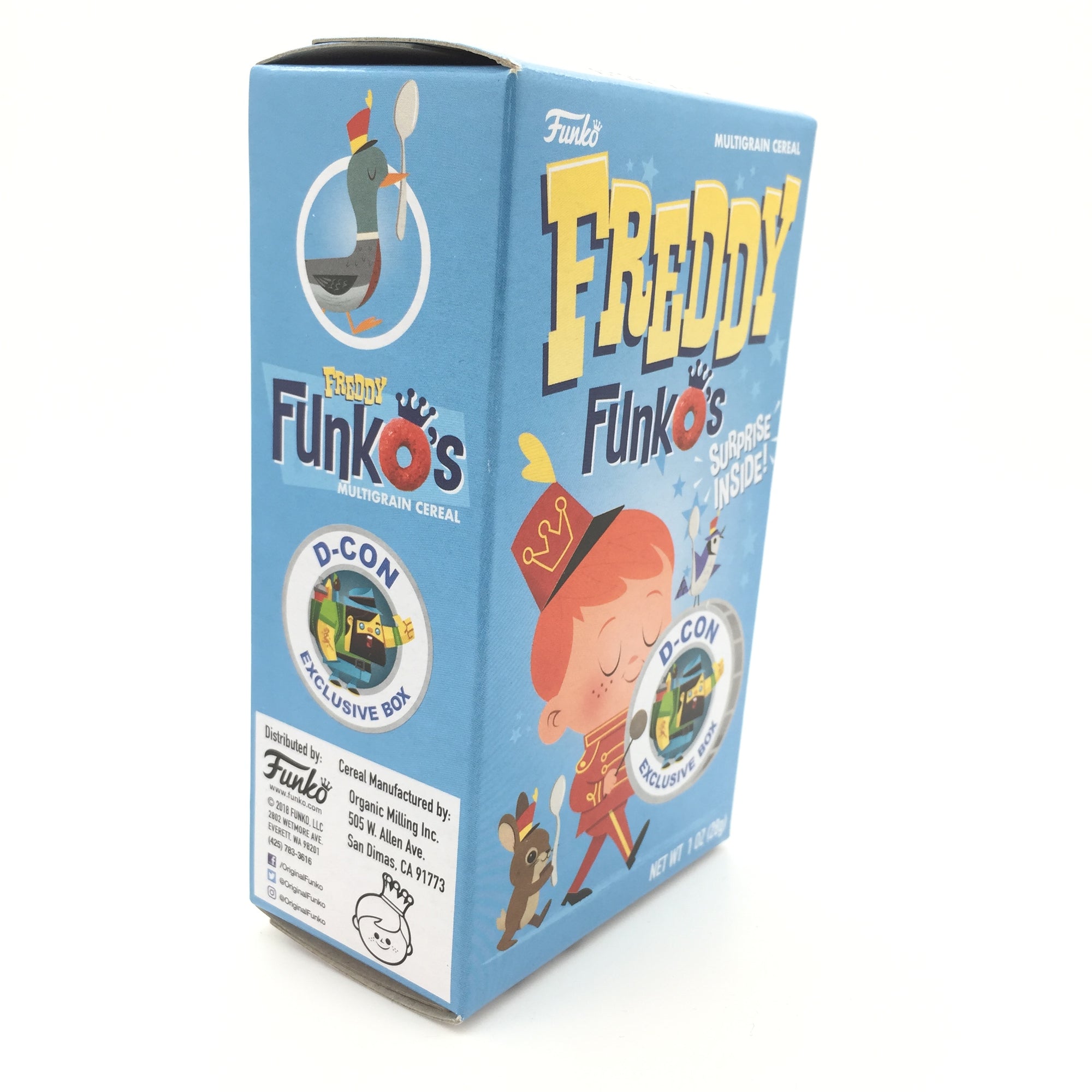 Freddy FunkO's D-CON Exclusive Small Cereal Box with Surprise Sticker