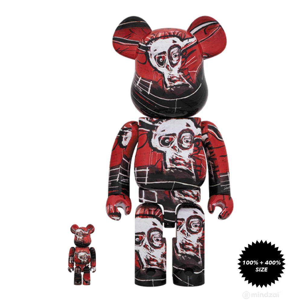 MEDICOM TOY - BE@RBRICK BASQUIAT #5 100％ & 400％ Jean-Michel Basquiat #5 100% + 400% Bearbrick Set by Medicom