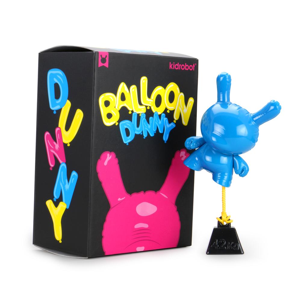 The Balloon Dunny 8&quot; Art Toy CYAN EDTION by Wendigo Toys x Kidrobot