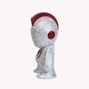 Kidrobot x (RED) Bot Mascot Art Toy 7-Inch Figure - Mindzai  - 3
