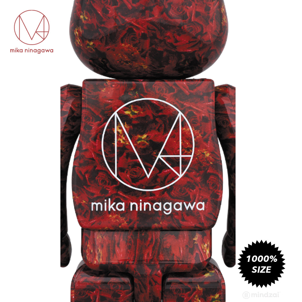 Leather Rose 1000% Bearbrick by Mika Ninagawa x Medicom Toy