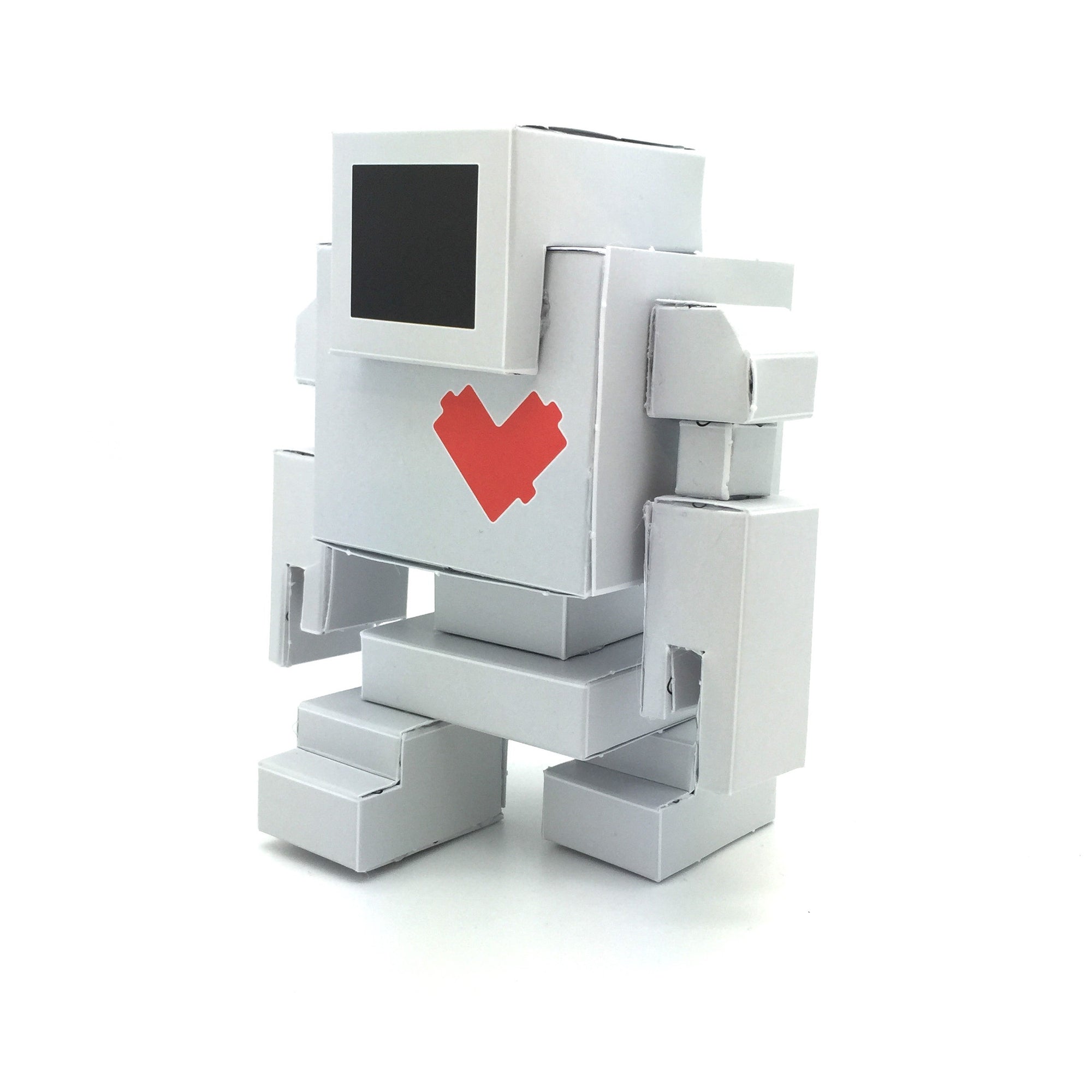Lovebot Paper Craft Toy by Matthew Del Degan - Mindzai  - 2