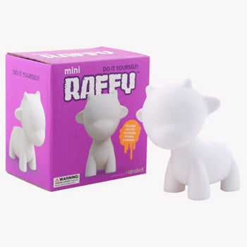 DIY Mini Raffy 4" White Edition by kidrobot - Mindzai  - 1