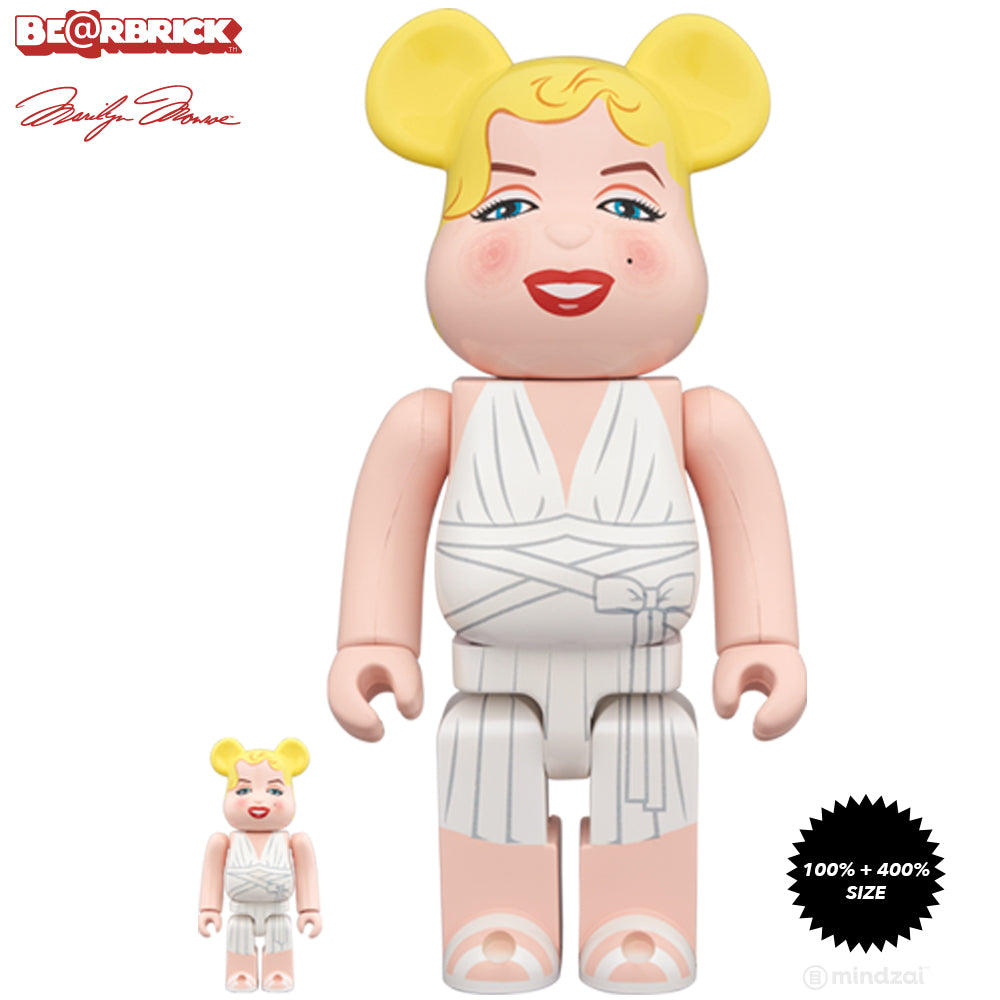 MEDICOM TOY - Marilyn Monroe BE@RBRICK 100％ &amp; 400％ Marilyn Monroe 100% + 400% Bearbrick Set by Medicom Toy