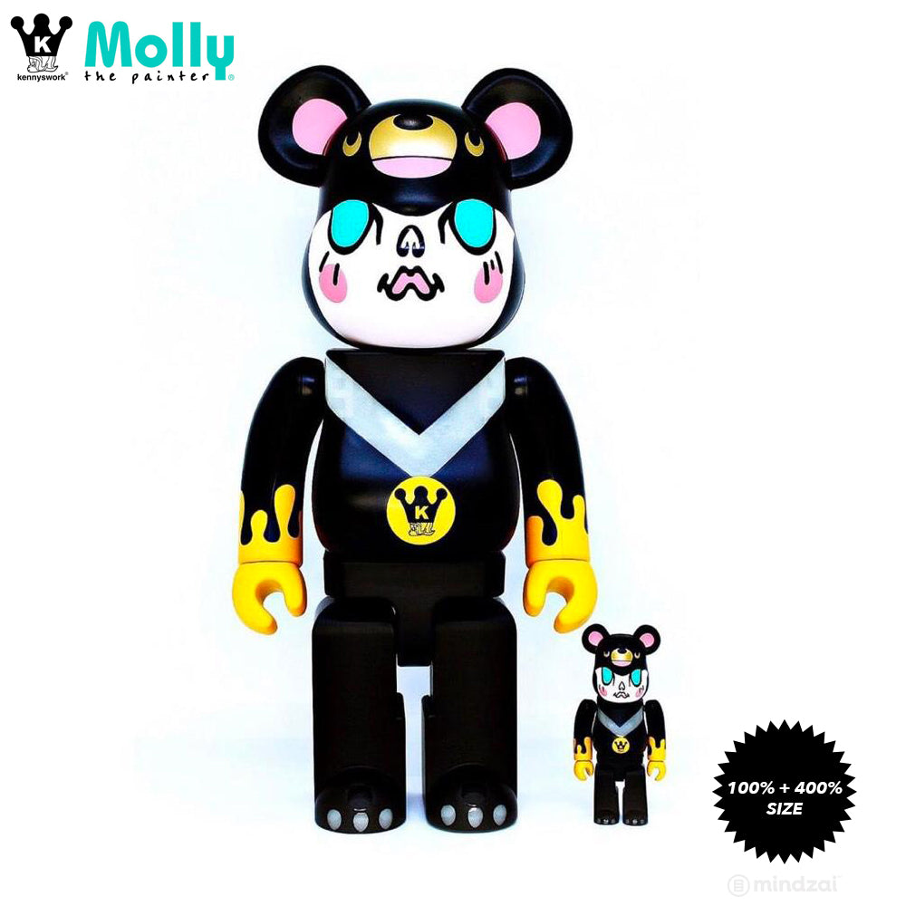 Molly Honey Bear 100% + 400% Bearbrick Set by Kennyswork x CG+ x Medicom Toy