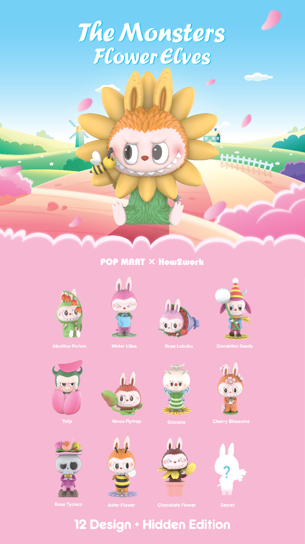 The Monsters Flower Elves Blind Box Series by Kasing Lung x POP MART