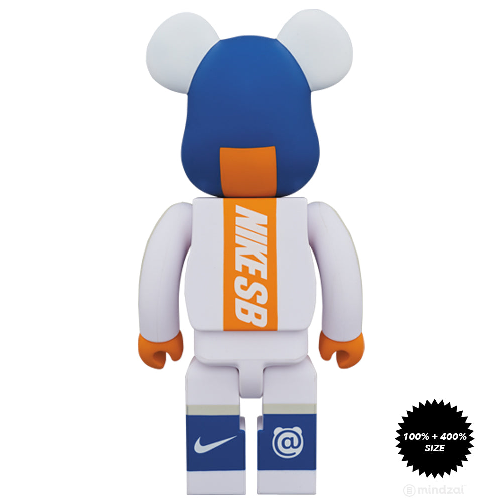 Nike SB White 100% and 400% Bearbrick Set by Medicom Toy x Nike SB