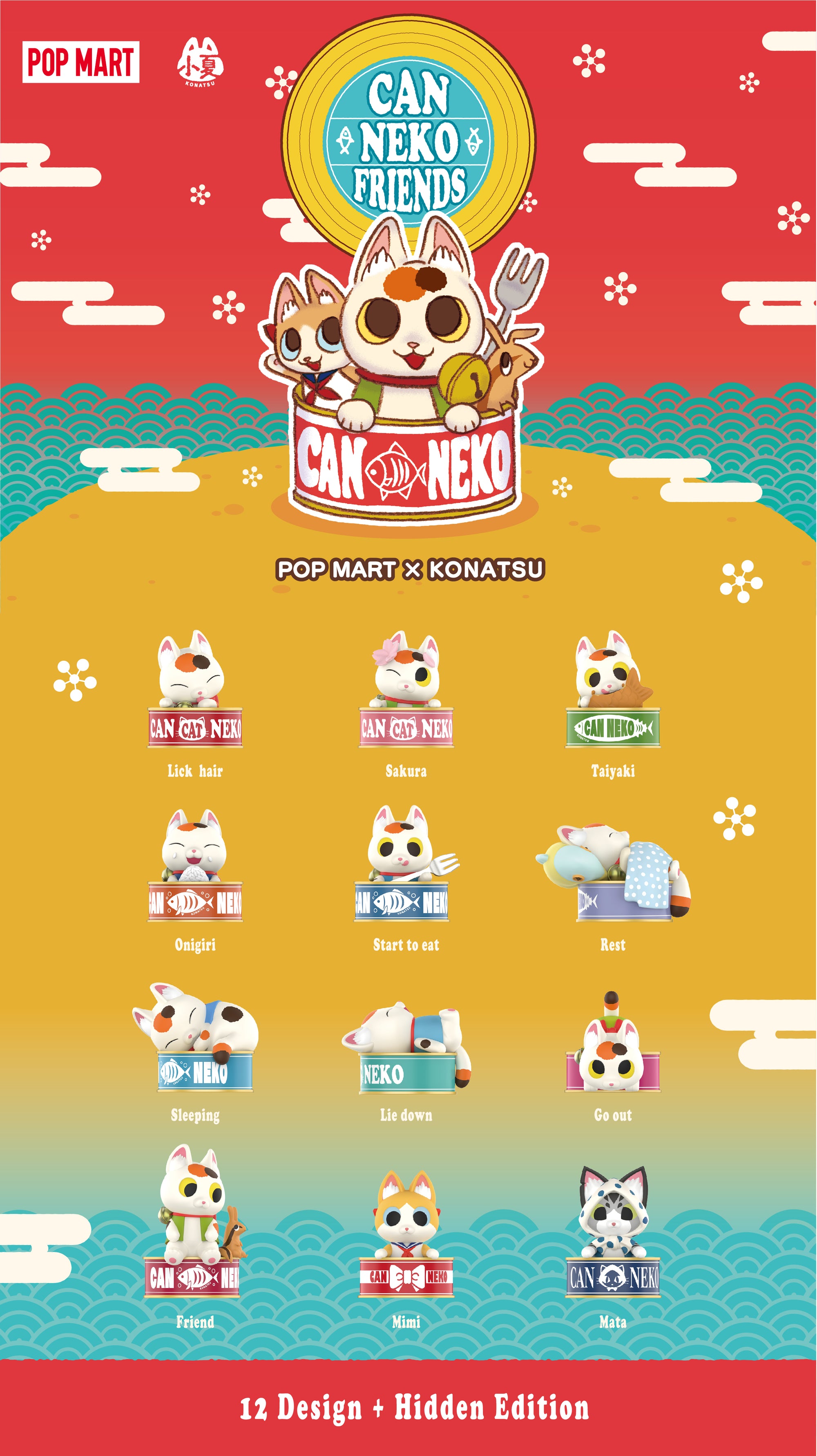 CanNeko Friends Blind Box Toy Series by Konatsu x POP MART