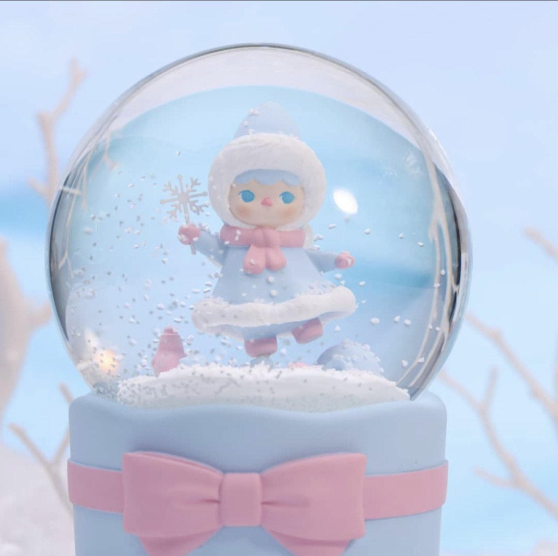 Pucky Snow Fairy Musical Crystal Ball by POP MART x PUCKY