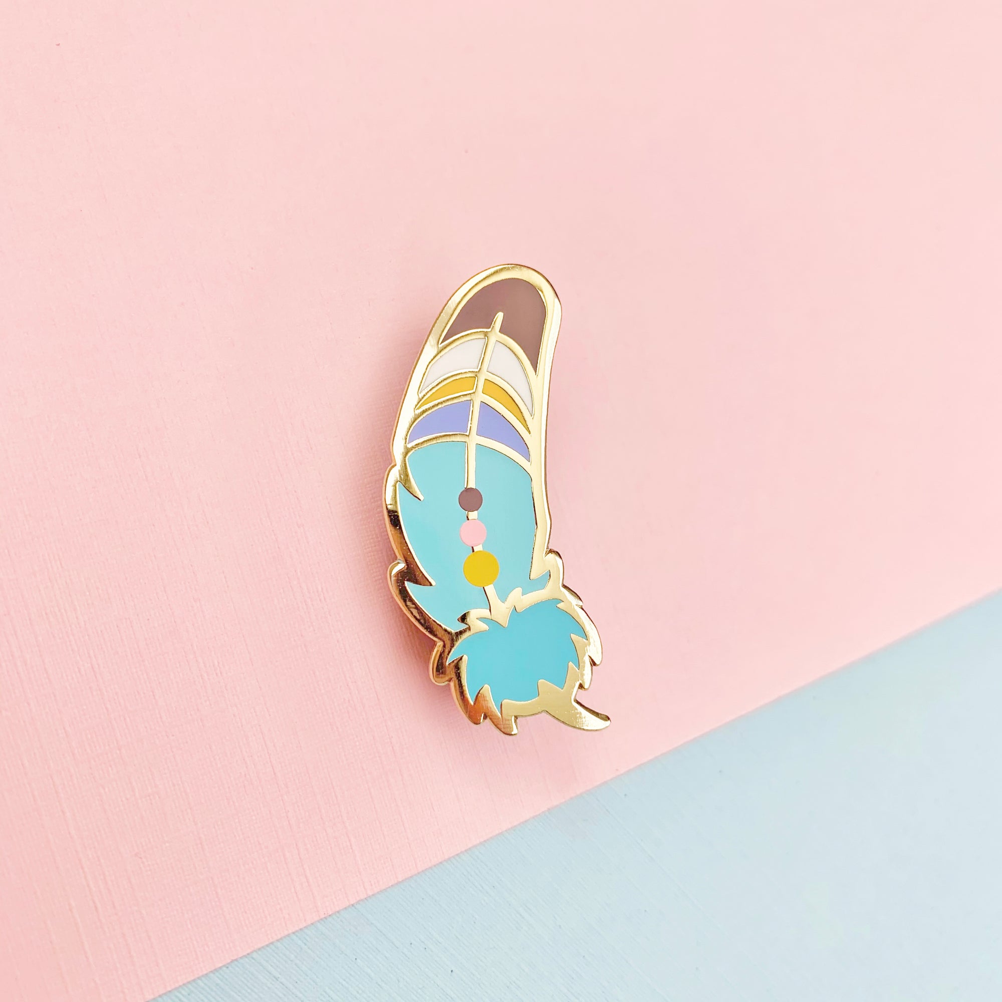Rito Kass Feather Enamel Pin by Shumi Collective