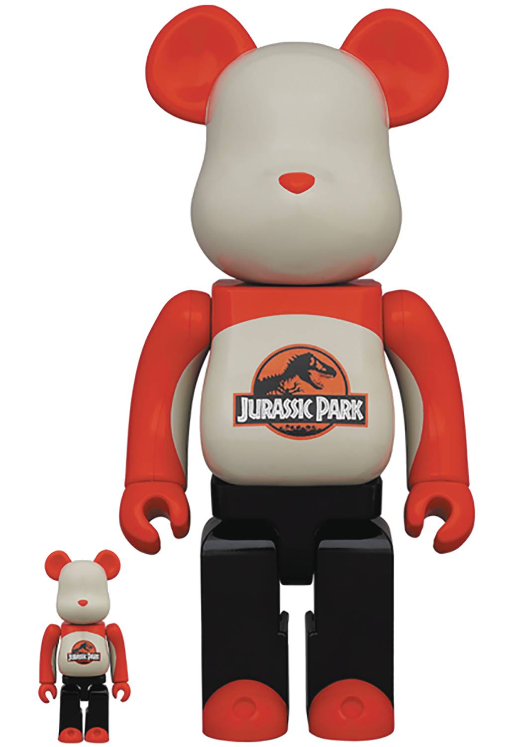 Jurassic Park 100% + 400% Bearbrick Set by Medicom Toy