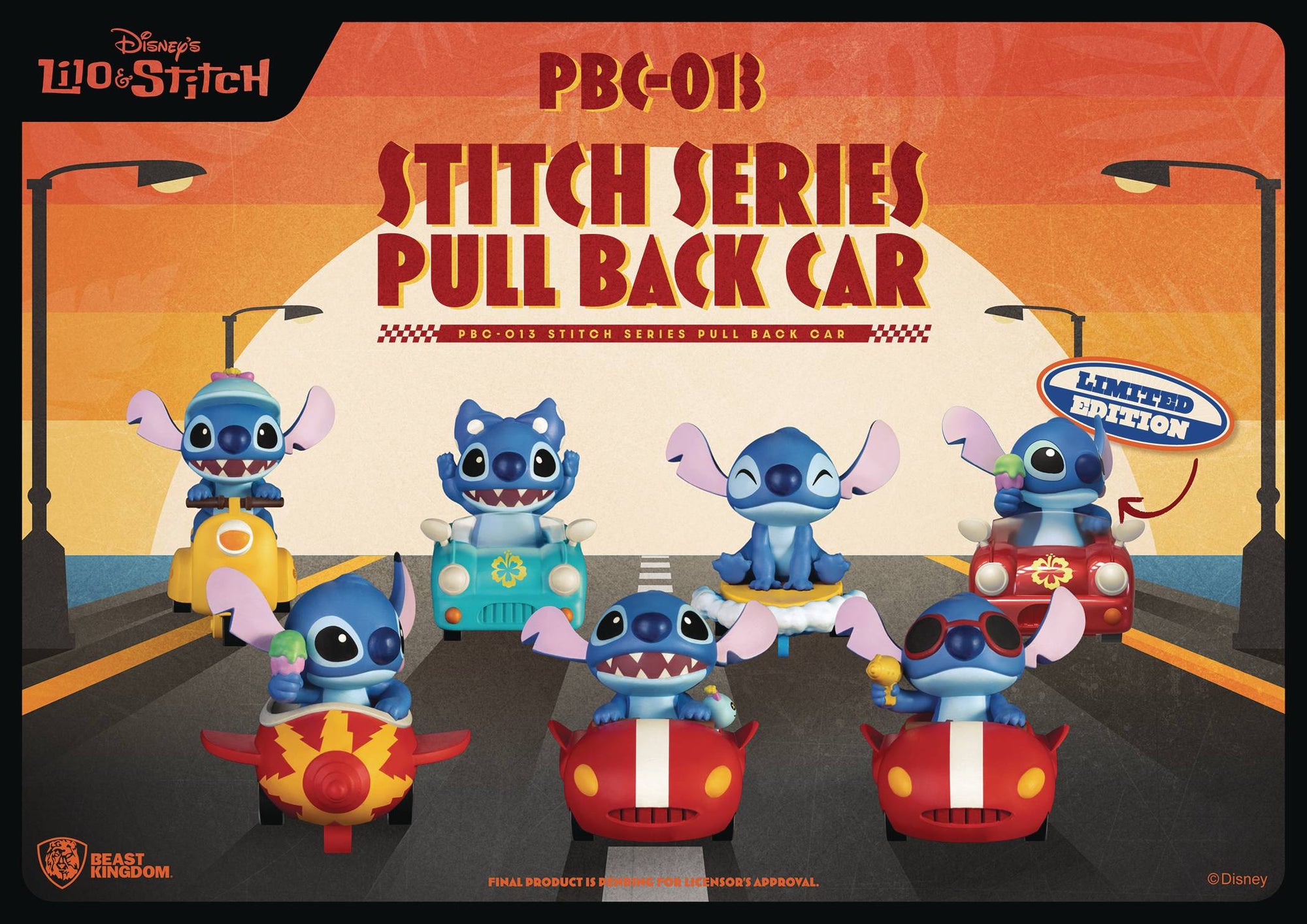 Lilo & Stitch: Stitch Pull Back Car Blind Box Series by Beast Kingdom