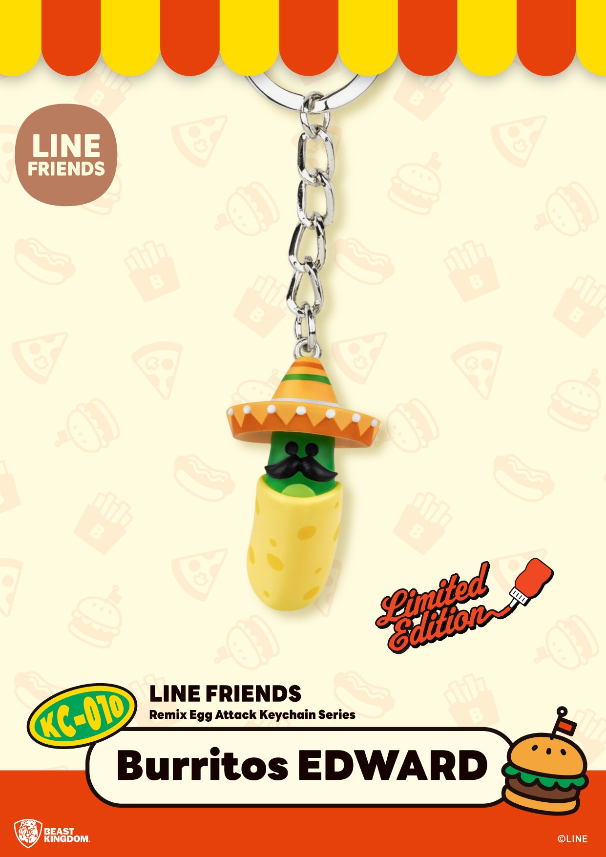 LINE FRIENDS Remix Egg Attack Keychain Series by Beast Kingdom